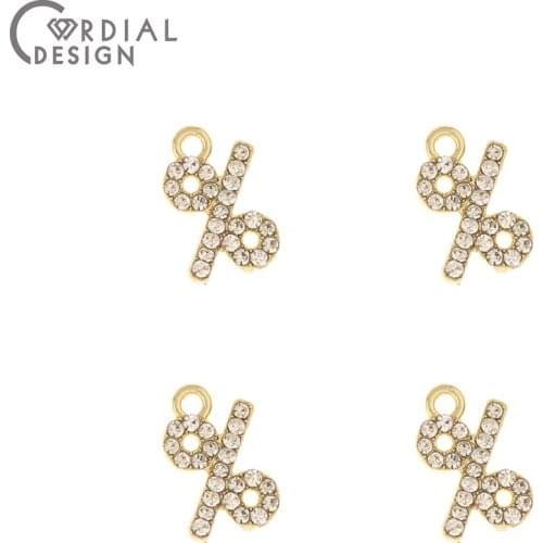 Cordial Design 100Pcs 10*12MM Jewelry Accessories/Earrings Pendants/Percentage shape/Imitation Pearl/Jewelry Findings Components