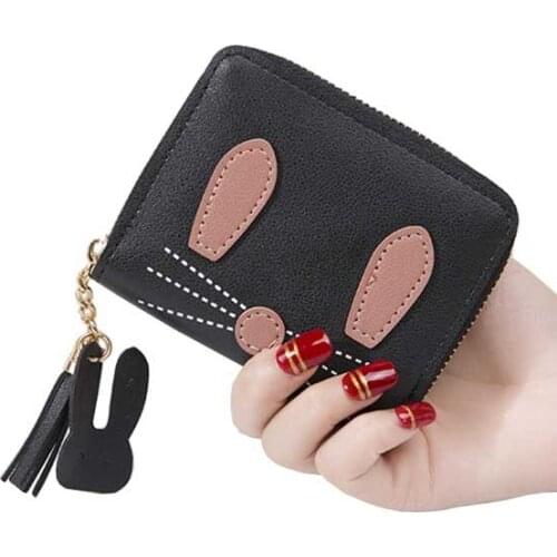 Women Wallet Cards Holder Short Zipper Lady Coin Purse Woman Wallets Rabbit Purses Notecase Moneybags Mini Bags Billfold Pocket