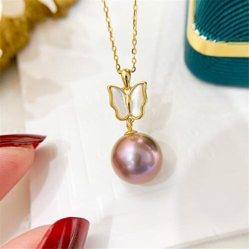 Factory Wholesale Real Solid S925 Sterling Silver Accessories DIY Jewelry Making Pearl Pendant For Women Charm Gift