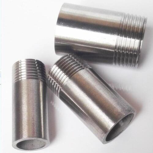 1/4" 3/8" 1/2" 3/4" 1" BSP MaleThread To Butt Weld 50-200mm Long Barrel Nipple 304 Stainless Steel Pipe Fitting Connector