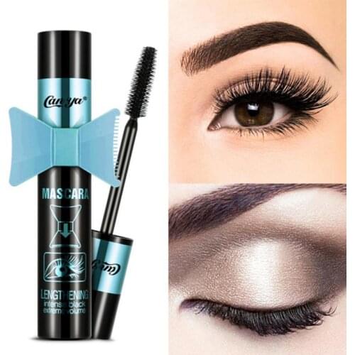 1 PC Mascara Eyelash Natural Waterproof Thick Lengthening Black Eyelashes curling Beauty Cosmetics Tool with Lash Comb TSLM1