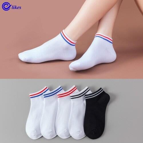 10 Pairs Women Socks Breathable Sports socks Solid Color Boat socks Comfortable Cotton Ankle Socks White Black