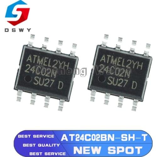 10PCS 24C02 24C02N AT24C02N SOP8 AT24C02BN-SH-T SOP-8 SMD New and Original IC Chipset
