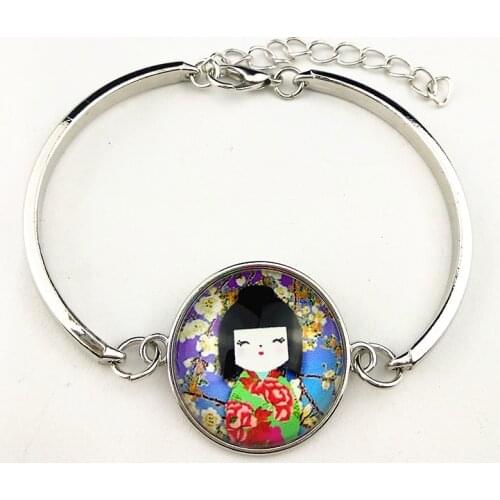 24pcs (Mixed style)matryoshka;Matryoshka doll;Russian doll charm Bangle Cartoon glass bracelet for Children kids
