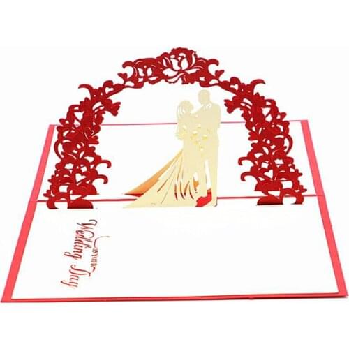 3pcs/set or 10pcs/set Wedding Invitation Card 3D Blessing Card Wedding Invitation Card Postcard Festival Supply