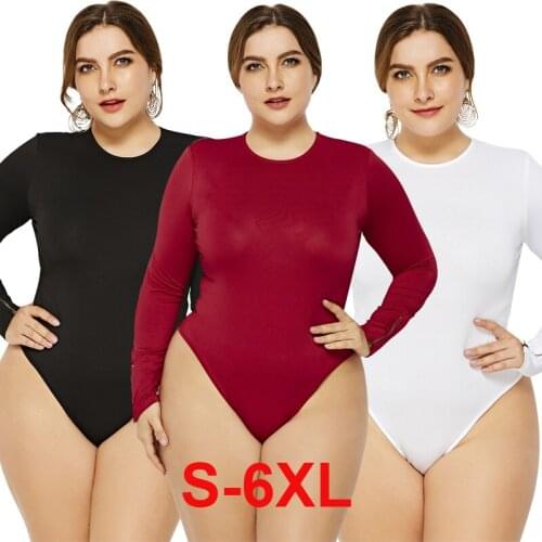 Bodycon Bodysuits Women Sexy Solid Mock Neck O Neck Spring Autumn Long Sleeve Fashion Slim Basic Body Winter White Outfits Lady