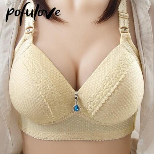 Bra for Big Breast Women Thin Soft Gathered Bralette Push Up WireLess Underwear Bras Plus Size Lingerie Brasiere Comfort Female