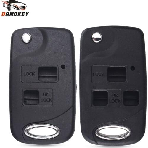 Dandkey 2/3 Buttons Remote Fob Modified Folding Car key Shell Cover Case For Toyota Yaris Carina Cruiser Camry Corolla Avensis