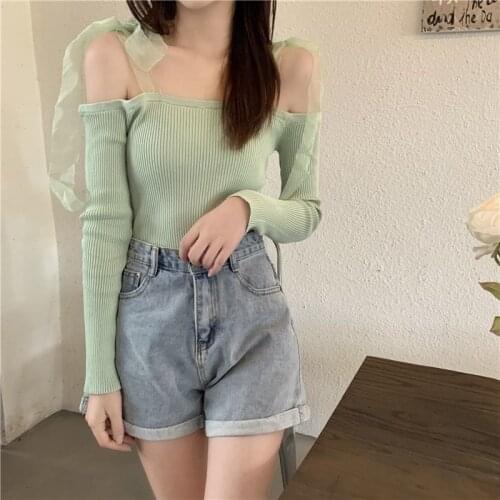 Женские пуловеры с открытыми плечами Estceque China At AliExpress