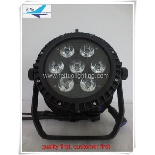 Ip65 dmx par led 7x18w rgbwa uv slim led par lights 6in1 outdoor led Par 64 light