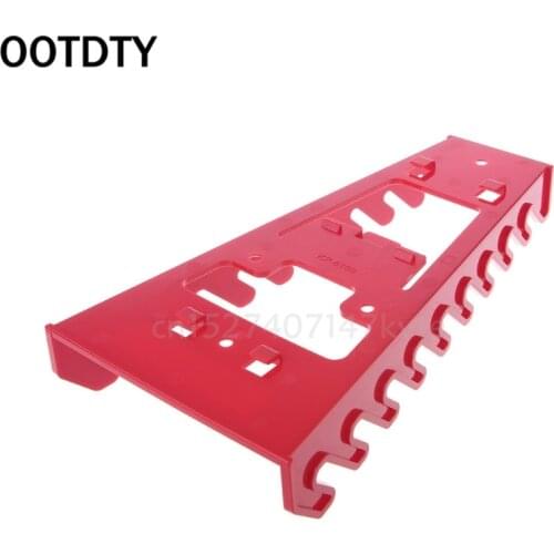 Red Wrench Spanner Organizer Sorter Holder Tray Socket Storage Rack Plastic Tools