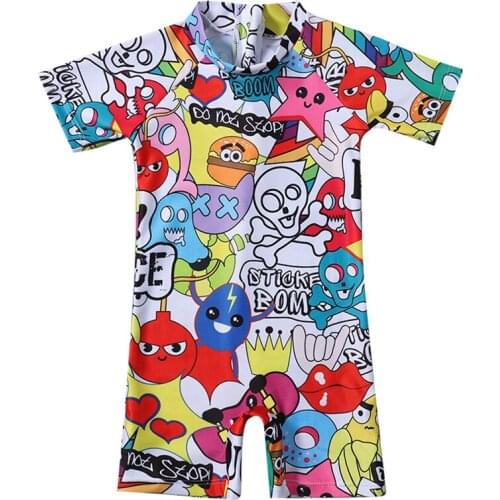 Summer Cartoon Kids Swimwear Swimsuit One Piece Boy Children Bathing Suits Swimming Suit for Boys