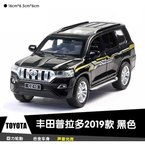 1:32 Scale For Imitation TOYOTA PRADO Diecast Alloy Metal SUV Off-Road Collection Car Model Sound&Light Toys Vehicle