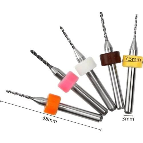 NICEYARD Tungsten Steel PCB Mini Drill Bit for Print Circuit Board CNC Drill Bits Twist Drill 10pcs/set 0.3mm to 1.2mm