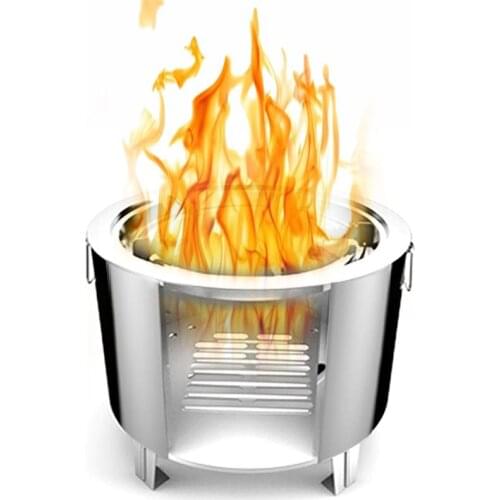 Multifunctional Camping Picnic Stove Powerful Efficient Wood Burning Stainless Steel Stove For Outdoor Hiking Mountain Climbing