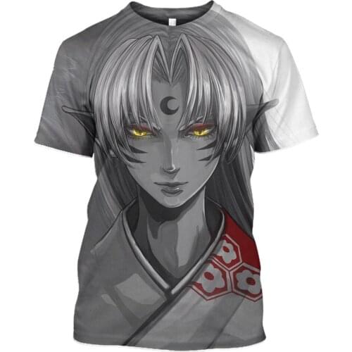 New Inuyasha T-shirt Anime Inuyasha 3D printing T-shirt Men and women tshirt fashion funny t shirts LBGT XS-6XL