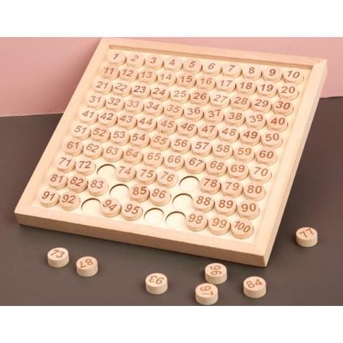 Newest Montessori Educational Wooden Toys for Children Baby Toys 1-100 MathBoard Math Arithmetic Teaching Aids for Kids