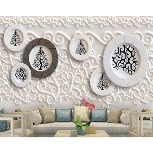 Wellyu Custom wallpaper 3d photo mural art carving porcelain plate relief living room Обои TV background wall painting wallpaper