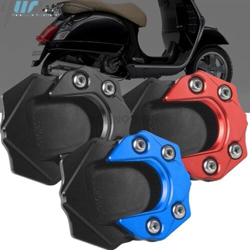 GTS 300 Motorcycle Kickstand Enlarger Side Stand Pad Extension Support Plate For Vespa GTS GTV 250 300 2013-2017 2018 2019 2020
