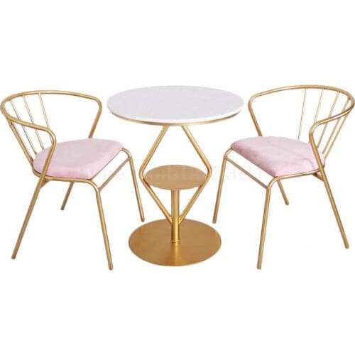Nordic chair simple backrest dining chair home leisure balcony table dessert tea shop net red coffee table and chair