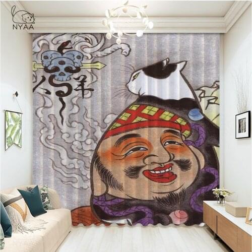 Great Wave Of Kanagawa Curtains In The Bedroom Modern For Room Curtains Decoration Pastoral ChildrenS Curtain Slight Shading