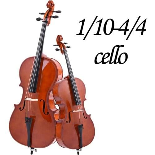 1/10 1/8 1/4 1/2 3/4 4/4 cello,High quality Maple wood makes,Solid wood,cello+bow+bag+rosin,A matte or Bright cello