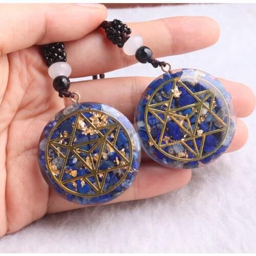 High Quality Natural Lapis Lazuli Stone Orgone Energy Necklaces Healing Power Spirit Yoga Meditation Pendulum Pendant Jewelry