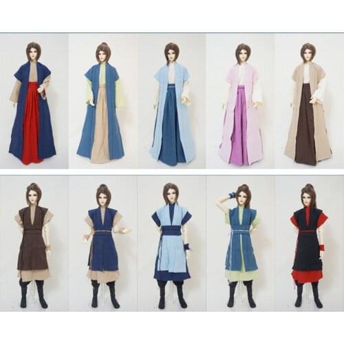 1/4 1/3 BJD Clothes Ancient Costume Samurai Outfits Chinese Hanfu For BJD/SD MSD SD13 ID75 Strong Uncle Doll Accessories C1157GL