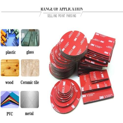 10pcs/multi-acrylic foam double-sided tape VHB 3M strong patch waterproof, traceless and high temperature resistant