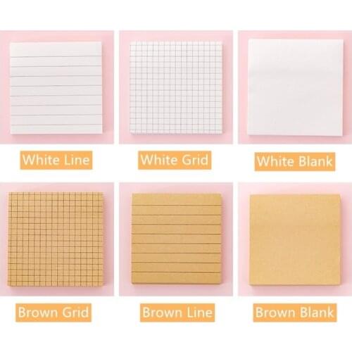 12 Pcs/Lot Memo Sheets Sticky Note Memo Pad Multi Function Blank Line Grid Adhesive Post Stationery Office School EM918
