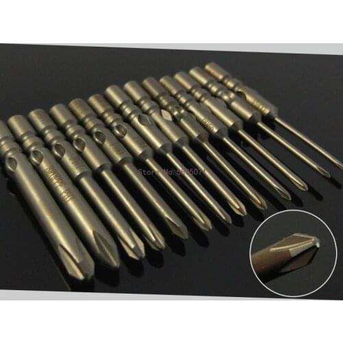 13Pcs 40MM Phillips Screwdriver Drill Bits Magnetic Security Tamper Proof Screw Driver Bits 4mm Round Shank Hand Tools Kit 800