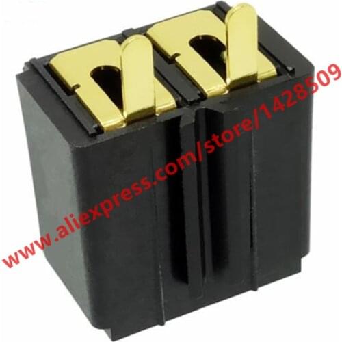 2Pcs 5.0mm Pitch Gold-plating Laptop Battery Holder Connector 2-pin Large Current Famale Interface Adaptor