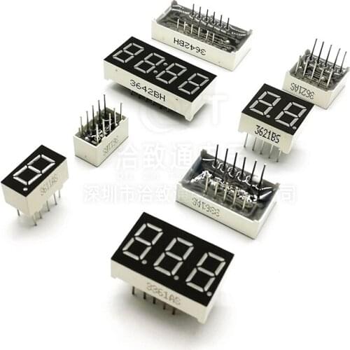 0.36 inch 1/2/3/4 bit LED display 7 Segment Common Cathode / Anode 1/2/3/4 Digit 0.36inch Display Tube Red 7Segment LED Display