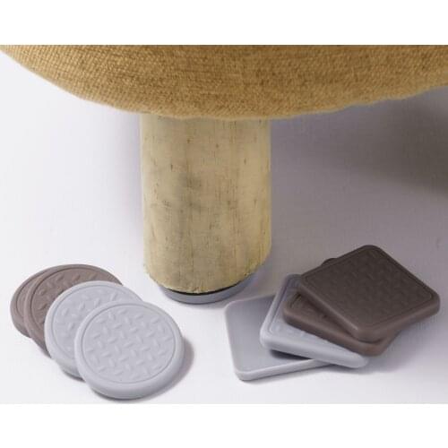 8Pcs Self-Adhesive Feet Pads Silicone Anti Slip Furniture Legs Covers Floor Protectors Dust Table Chair Leg Caps Home Accessory