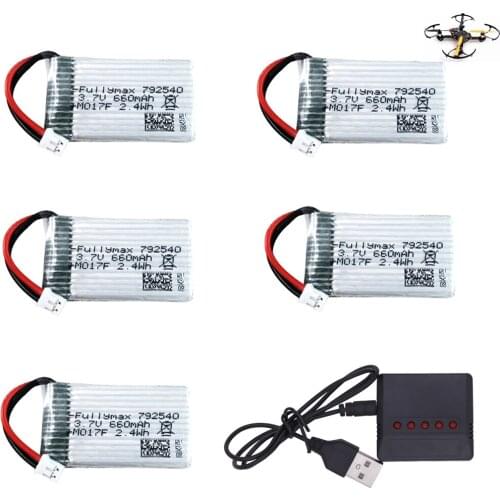 3.7V 660mah LiPo Battery with Charger for Radiolink F121 Drone 3.7V 1S high quality Battery with PH2.0 Connector For F121/F110S