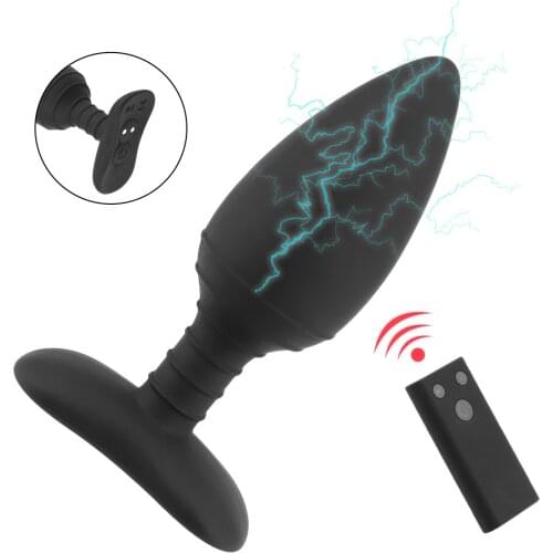 Wireless Remote Control Electric Shock Anal Plug Vibrator 10 Frequency Sex Toys For Men Women Prostate Massager Vibrator
