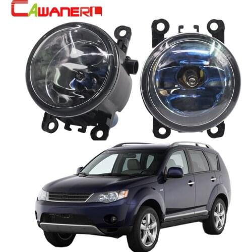 Cawanerl 100W Car Halogen Fog Light Daytime Running Lamp DRL For Mitsubishi Outlander II CW_W Closed Off-Road Vehicle 2006-2012