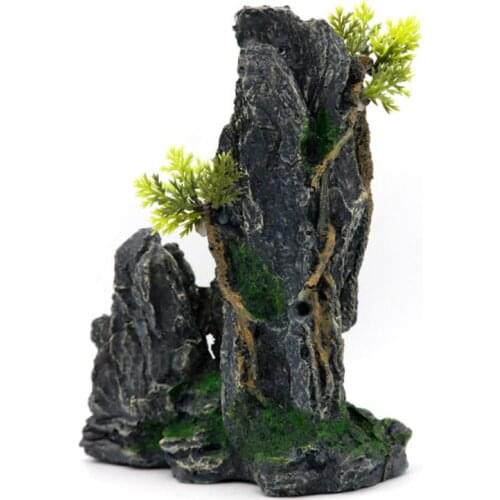 Eco Rockery Aquarium Fish Tank Landscaping Decoration Vintage Home Resin Hide AXYC