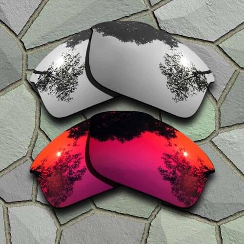 Chrome&Violet Red Sunglasses Polarized Replacement Lenses for Oakley Bottle Rocket