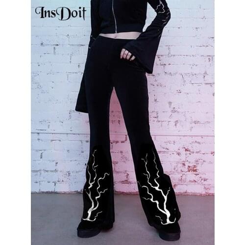 INSDOIT Women's Flared Trousers