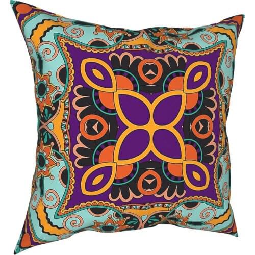 Iranish Antique Persian Ethnic Pillow Case Decoration Boho Bohemian Floral Cushion Cover Throw Pillow for Sofa Double-sided