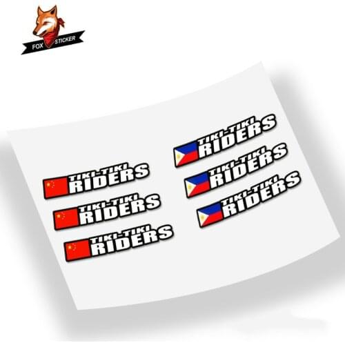 Custom Rider ID Sticker Bicycle Flag Name Stickers MTB Frame Logo Personal Name Decals Road MTB