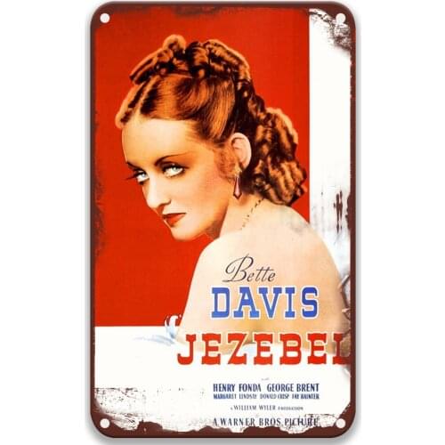 Jezebel (1938) Modern Metal Tin Signs Movies Home Sign for Restaurant Decoration 8x12 Inches