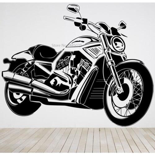 Cool Motorbike Sport Living Room Boy Bedroom Home Decal Moto Removable Vinyl Wall Sticker Mural BD335