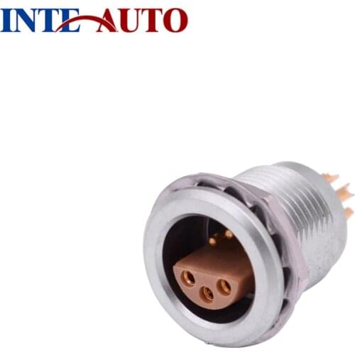 Circular metal push pull hermaphrodite female connector,6 pins 2S series M15 size half-moon insulator, ZRA.2S.306