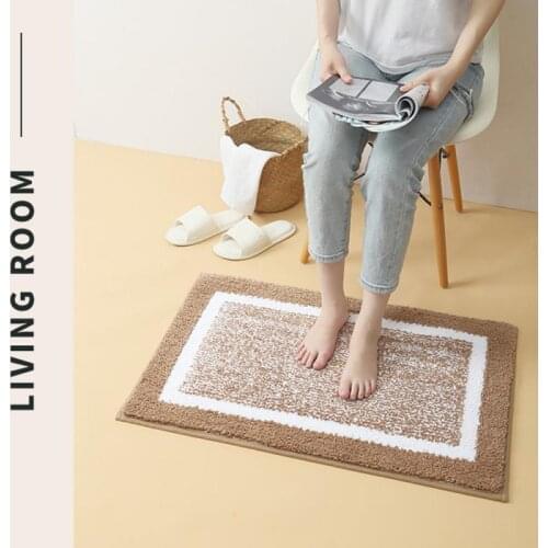 Hot 40 * 60cm Simple Non Slip Bath Mat Bathroom Carpet Mat In The Bathroom Comfortable Bath Pad,Large Size Bedroom Bathroom Rugs