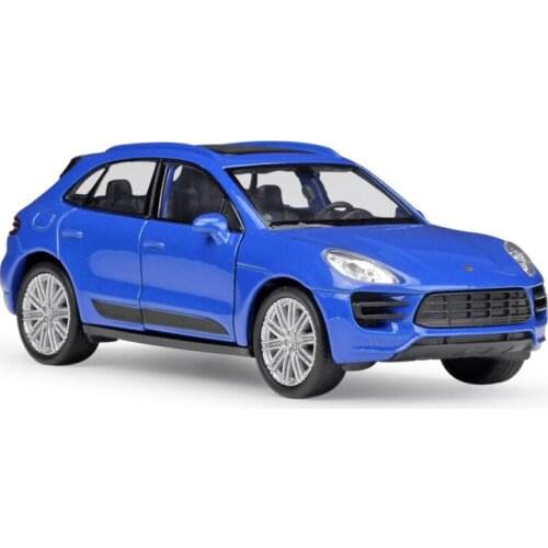 Diecast 1:36 Scale Macan Turbo SUV Model Car Metal Alloy Pull Back Toy Car For Kids Gift Collection WELLY
