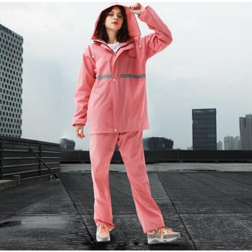 Fashion Reflective Rain Coat Suit Motorcycle Waterproof Thick Impermeable Rain Coat Travel Capa De Chuva Household Merchandises