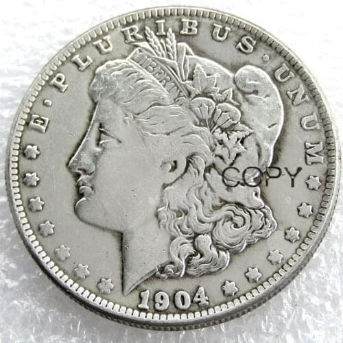 US Coins 1904 P/S/O Morgan Dollar Copy Coins Silver Plated