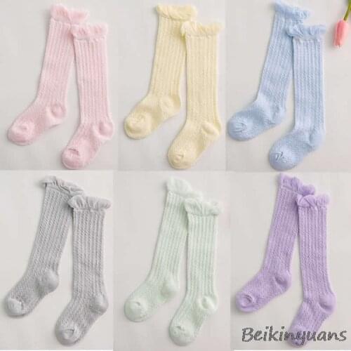 Girl baby 0 to 24 have socks toddler baby mesh breathable cotton socks newborn baby knee high baby Girl socks